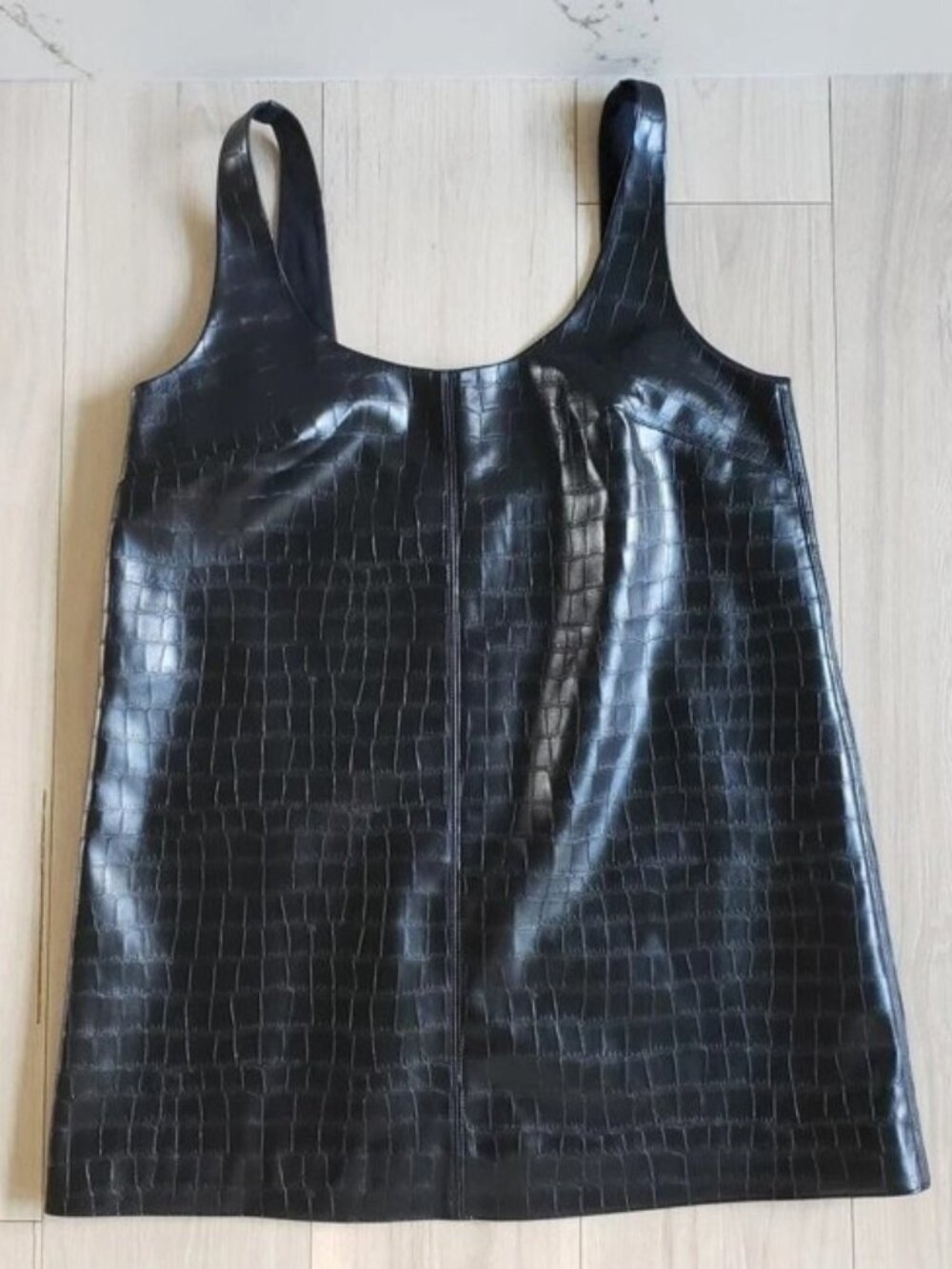 Faux Croc Tunic Mini Dress Medium/Large